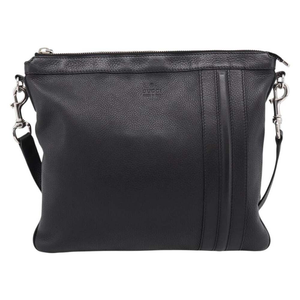 Gucci Zip Messenger Leather with Striped Detail Medium